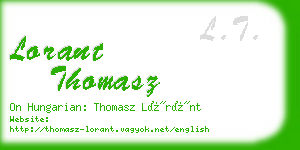 lorant thomasz business card